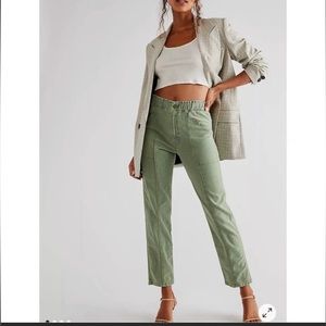 Mother -The Springy Ankle Jeans  / Size 31/Loden Frost Olive Green High Rise